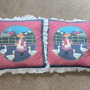 Handmade Cottage Goose Pillows